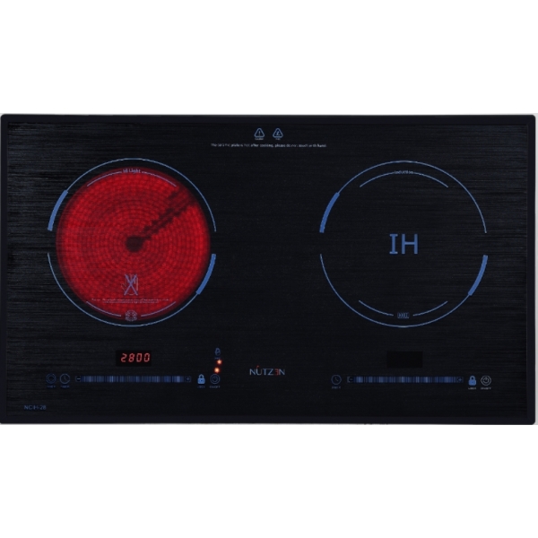 【展銷品】 Nutzen 樂斯 NCIH-28 70厘米 2800W+2600W 嵌入觸控式雙頭電磁電陶爐