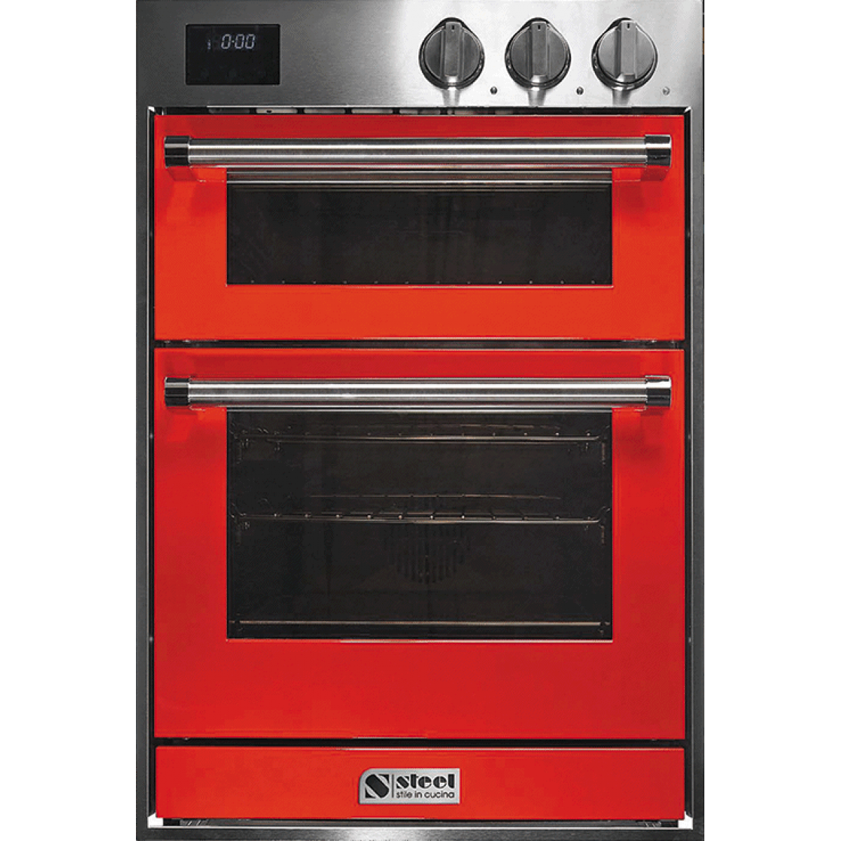 Steel GFFE6-S 104公升嵌入式蒸焗爐：特大容量，9+2功能，主次烤箱設計