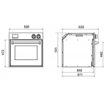 Steel GFE6-S 70公升嵌入式蒸焗爐：9+2功能，多功能烹飪，附帶披薩石