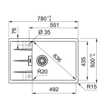 Franke CNG611-78XL 花崗岩單昇盆 (岩灰色)