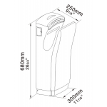 Geisar 捷莎 GSQ80W 高速乾手機 (白色, 1400W)