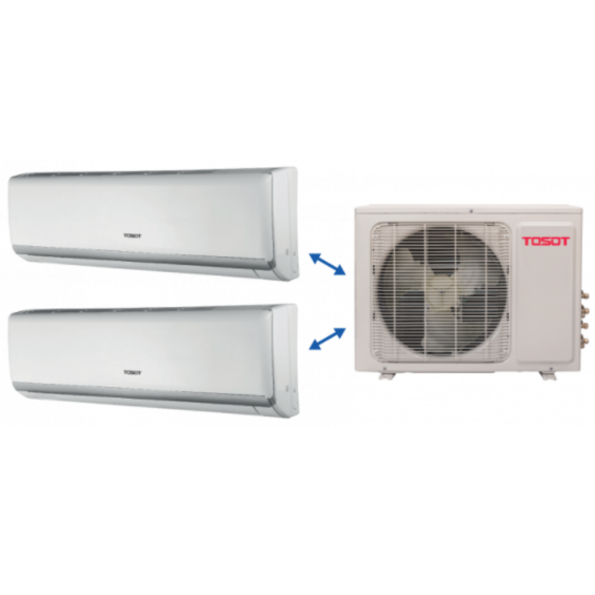 TOSOT S99H35 變頻冷暖分體機 - 1拖2設計、室外機高54cm、2級能源效益