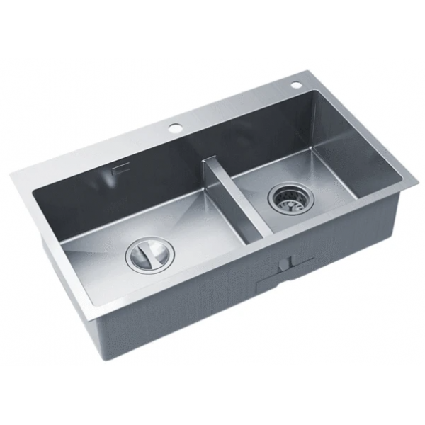 Kohler K-21918T-2FD-NA Malleco 31吋不銹鋼下崁式廚房雙鋅盆