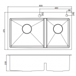 Kohler K-21918T-2FD-NA Malleco 31吋不銹鋼下崁式廚房雙鋅盆
