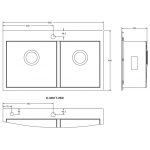 Kohler K-3581T-2FD-NA Vault 31吋不銹鋼下崁式廚房雙鋅盆