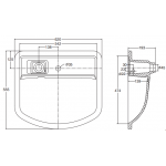 Kohler K-21916T-1-0 Family Care 62厘米台下式浴室洗手盆