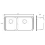 Kohler K-3664T-F-NA Prologue 33吋不銹鋼下崁式廚房鋅盆