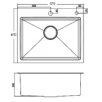 Kohler K-21920T-2FD-NA Malleco 22吋不銹鋼下崁式廚房單鋅盆