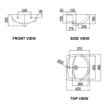 Rigel LH11095 掛牆式面盆 - 高光表面、易於清潔