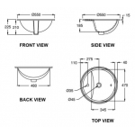 Rigel LU4083 檯下洗手盆 - 高光表面、易於清潔