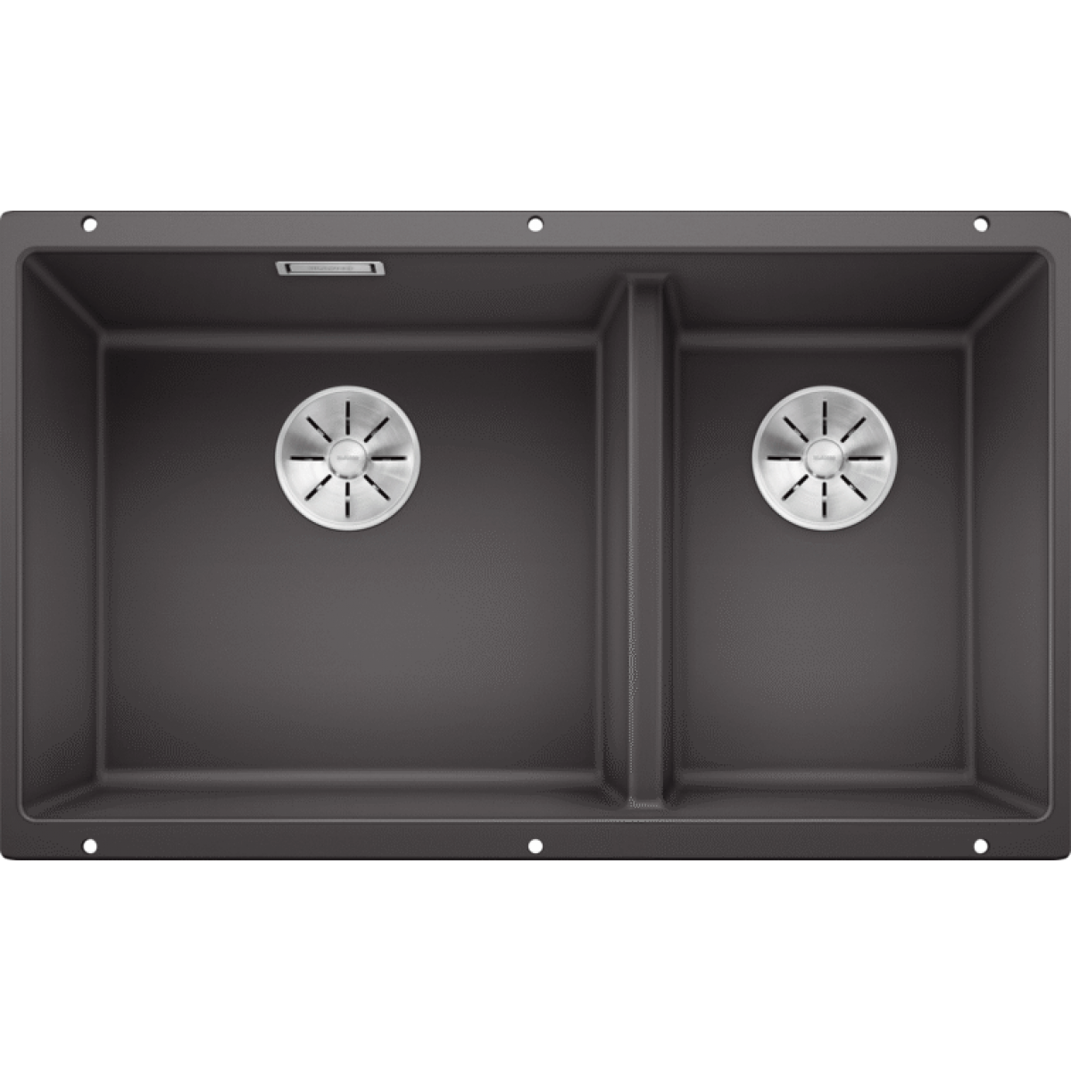 Blanco 523152 Subline 430/270-U 花崗岩雙盤水槽 - 底部安裝、優雅設計、德國製造