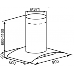 德信KUZZO ZEUS9288IR 90厘米 島式抽油煙機 (日本NSK靜音電機)