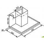 KUZZO 德信 KRISTALL998: 90cm 煙囪式抽油煙機 - 1080m³/h 強勁排風