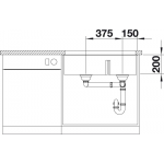 Blanco 523152 Subline 430/270-U 花崗岩雙盤水槽 - 底部安裝、優雅設計、德國製造