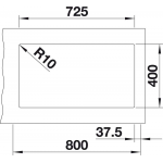 Blanco 523152 Subline 430/270-U 花崗岩雙盤水槽 - 底部安裝、優雅設計、德國製造