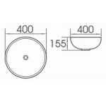 Bellini K53 座檯洗手盆 - 400mm直徑、陶瓷材質