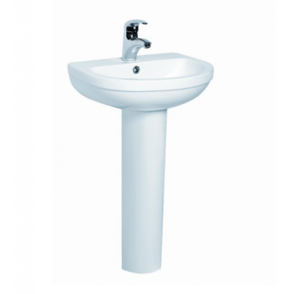 Bellini IM11076C 掛牆式洗臉盆連柱 - 510x410mm、白色