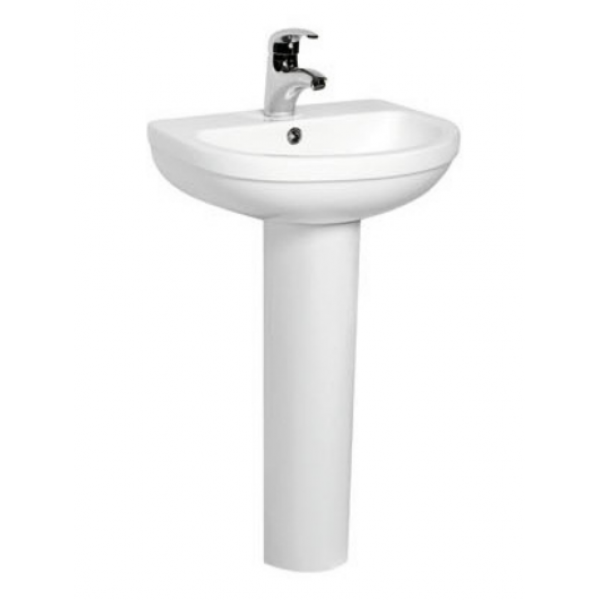 Bellini IM11076B 掛牆式洗臉盆連柱 - 560x450mm、白色