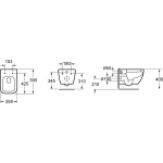 Bellini IM6060WH 掛牆式陶瓷座廁