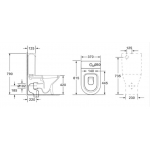 Bellini AB4084 Rimless 特短自由咀座廁 (連水箱及油壓廁板)