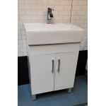 Well Bloom Italy WB002A White Floor Bathroom Base Cabinet with Basin