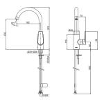 Kohler K-21369T-4-BL TAUT 高身面盆龍頭 - 霧面黑，陶瓷閥芯，獨特質感