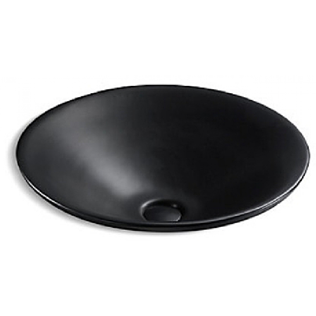 Kohler K-96118T-HB1 Carillon 圓形台上式浴室面盆 - 釉面陶瓷，帶龍頭孔與溢水口