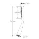 Richford RH108 3速花灑套裝 - 可調節升降架，不銹鋼軟管