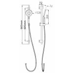 Richford RH102 3速花灑套裝 (啞黑色) - 360°旋轉軟喉，可調節升降架