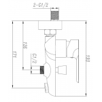 Richford RF3012BRG 浴缸水龍頭 (黑色+玫瑰金色)