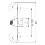 Richford RF3012BRG 浴缸水龍頭 (黑色+玫瑰金色)