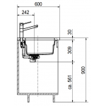 Franke KNG110-37-SG Kubus 2 花崗岩檯底式單昇盆 (石灰色)