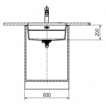 Franke KNG110-52-PW Kubus 2 花崗岩 檯底式單昇盆 (極地白)