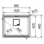 Franke KNG110-52-SG Kubus 2 花崗岩檯底式單昇盆 (石灰色)