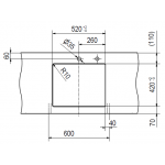 Franke KNG110-52-SG Kubus 2 花崗岩檯底式單昇盆 (石灰色)