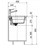 Franke KNG120-OX Kubus 2 花崗岩 檯底式雙昇盆 (瑪瑙黑)