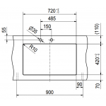 Franke KNG120-SG Kubus 2 花崗岩檯底式雙昇盆 (岩灰色)