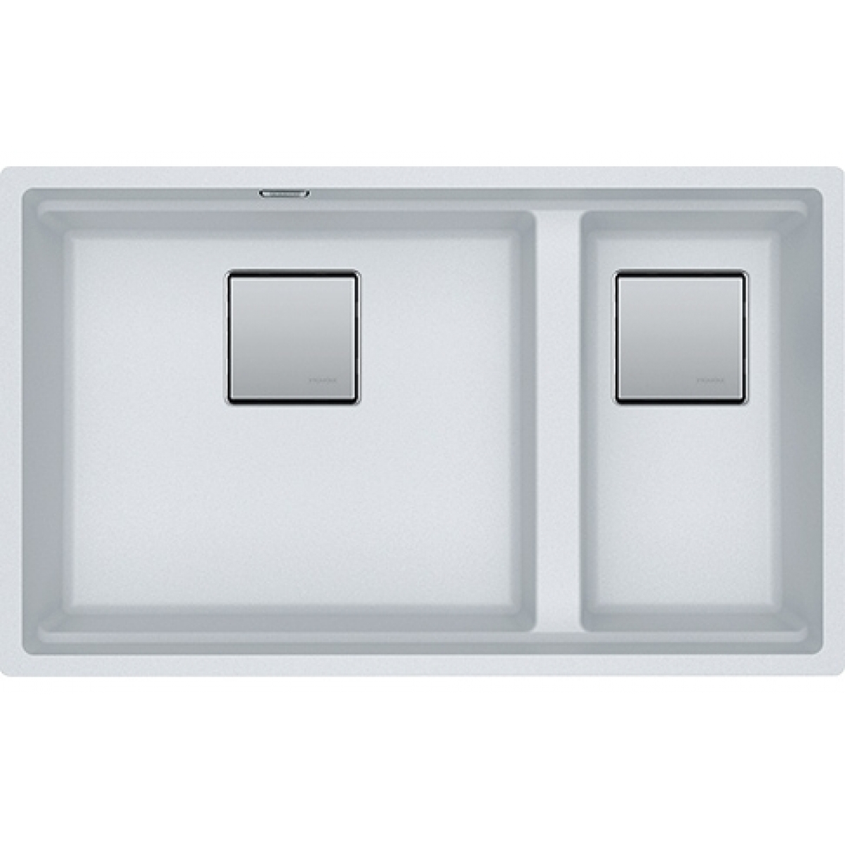 Franke KNG120-PW Kubus 2 花崗岩 檯底式雙昇盆 (極地白)