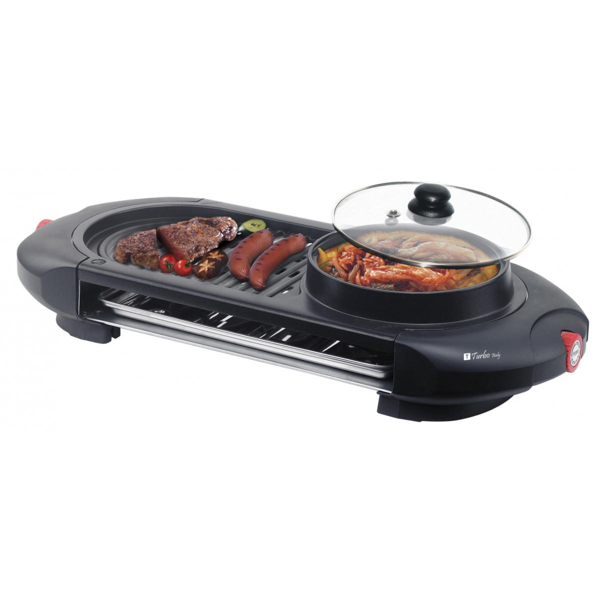 Turbo Italy THP-898 60厘米 1800W 電燒烤爐連火煱 - 獨立温控