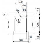 Franke KBG110-34-GE Kubus 花崗岩 檯底單昇盆 (石墨色)