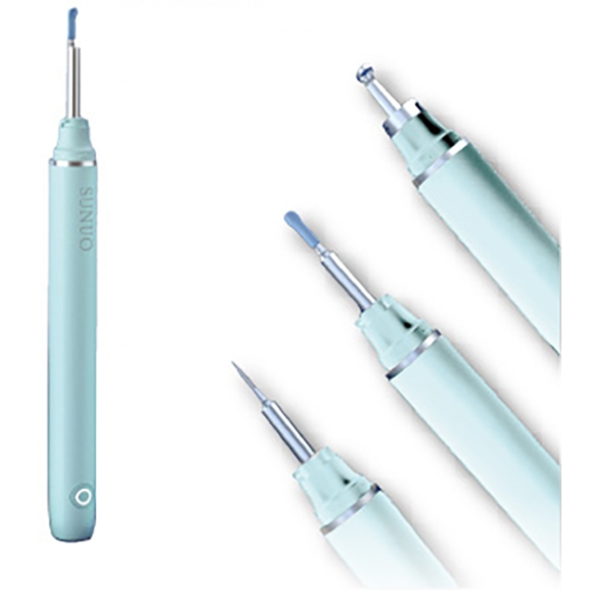 Sunuo EarHealth 智能可視清潔儀 (粉綠色) - 3合1多功能，500萬像素內窺鏡，FDA認證