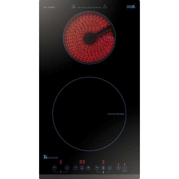GARWOODS 樂思 EC-7298RC：288毫米嵌入式2合1電能煮食爐，電磁+電陶雙爐頭