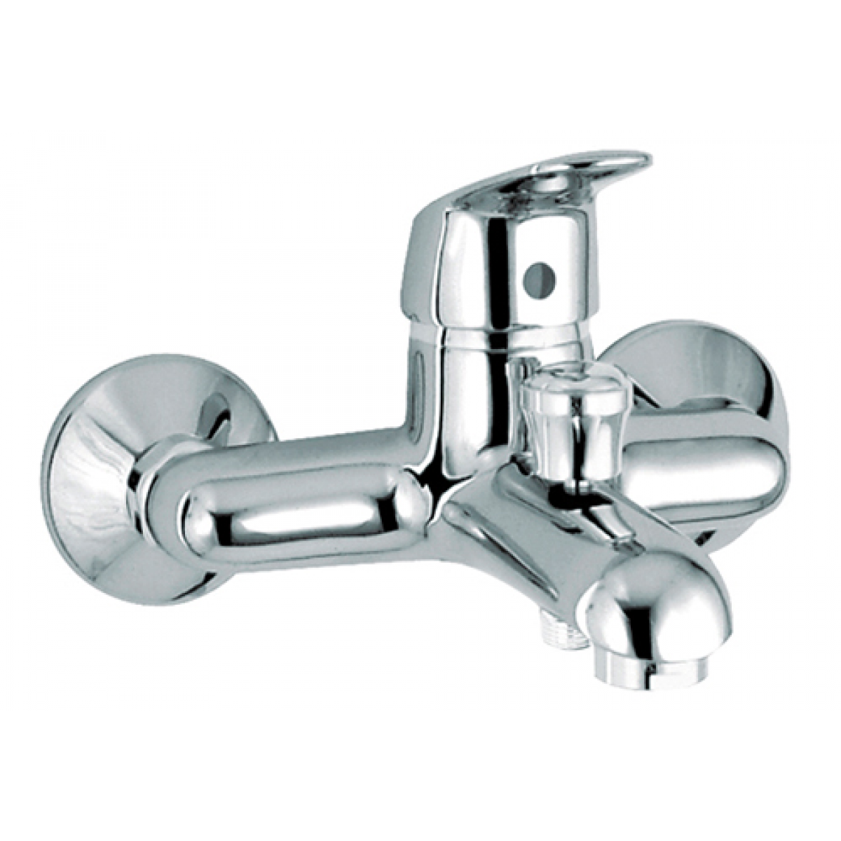 Walrus Kappa 明牆單控浴缸水龍頭 - 鍍鉻色，簡約設計