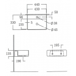 Walrus 單孔檯上洗手盆 (薄邊) - 440x330mm，簡約設計