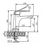 Walrus Elber 企身單控洗手盆龍頭 - 連彈弓去水，鍍鉻色