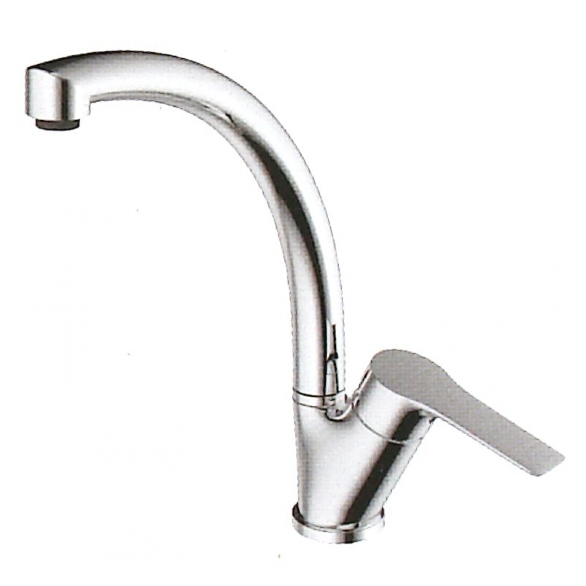 Walrus S4 企身單控廚盆龍頭 - 鍍鉻色，簡約設計