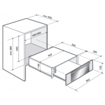 De Dietrich DWD7400B 60厘米 嵌入式暖碗碟櫃 - 恆溫控制，風扇加熱，24公升容量