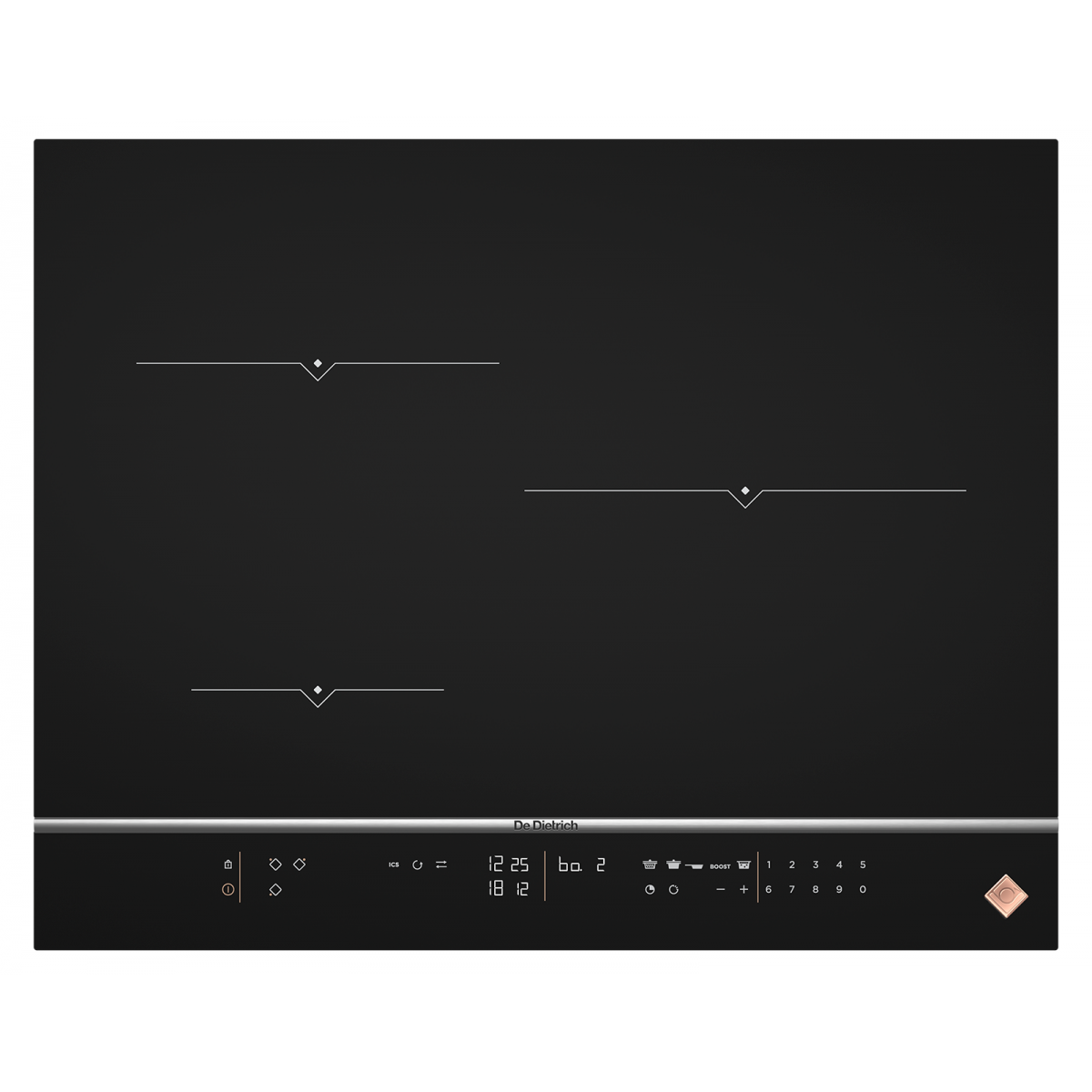 De Dietrich DPI7572X 65厘米 嵌入式三頭電磁爐 - 4000W高功率，20級精準控制