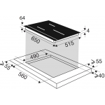 De Dietrich DPI7572X 65厘米 嵌入式三頭電磁爐 - 4000W高功率，20級精準控制