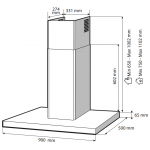 De Dietrich DHB7931X 90厘米 802m³/h 煙囪式抽油煙機